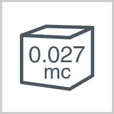 Volume: 0.027 mc