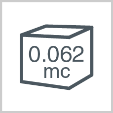 Volume: 0.062 mc