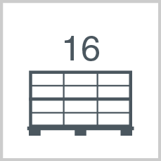 Boxes/polybags per pallet: 16