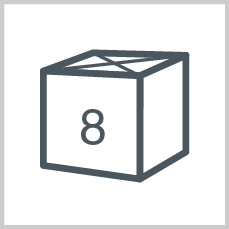 Packets/rolls per box/polybag: 8