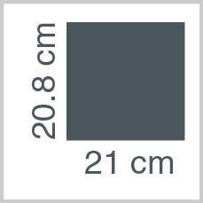 Sheet dimensions: 20.8 x 21 cm