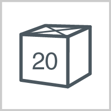 Packets/rolls per box/polybag: 20