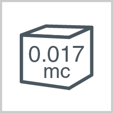 Volume: 0.017 mc