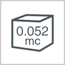 Volume: 0.052 mc