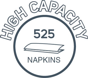 Capacity 525 napkins