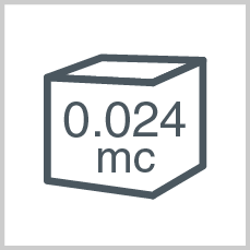 Volume: 0.024 mc