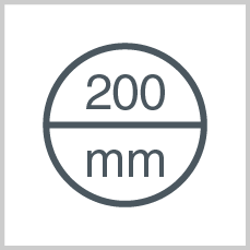 Roll diameter: 200 mm