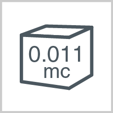 Volume: 0.011 mc