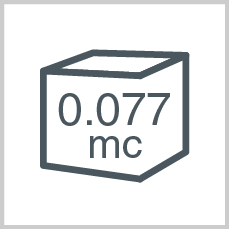 Volume: 0.077 mc