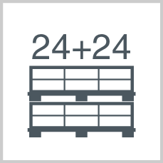 Boxes/polybags per pallet:24 + 24