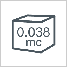 Volume: 0.038 mc